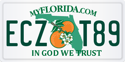 FL license plate ECZT89