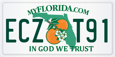 FL license plate ECZT91