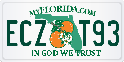 FL license plate ECZT93