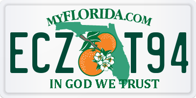 FL license plate ECZT94