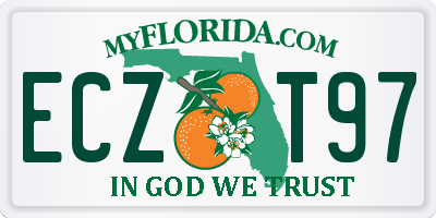 FL license plate ECZT97