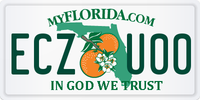 FL license plate ECZU00