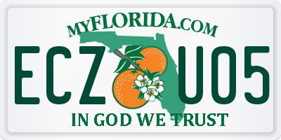 FL license plate ECZU05