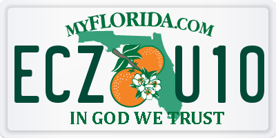 FL license plate ECZU10