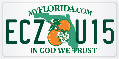 FL license plate ECZU15