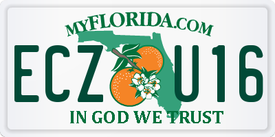 FL license plate ECZU16