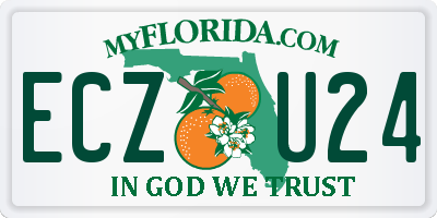 FL license plate ECZU24