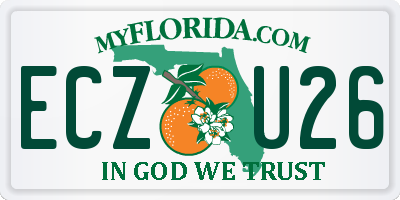FL license plate ECZU26