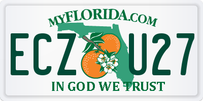 FL license plate ECZU27