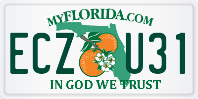 FL license plate ECZU31