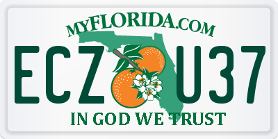 FL license plate ECZU37