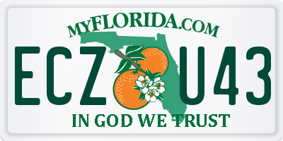 FL license plate ECZU43