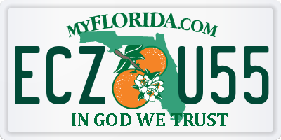 FL license plate ECZU55