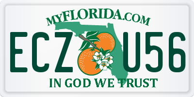 FL license plate ECZU56