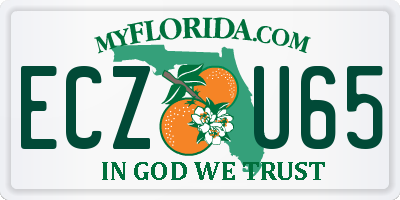 FL license plate ECZU65