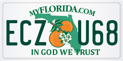 FL license plate ECZU68