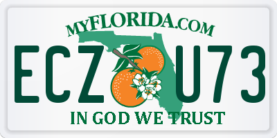 FL license plate ECZU73