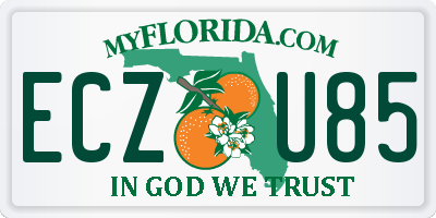 FL license plate ECZU85