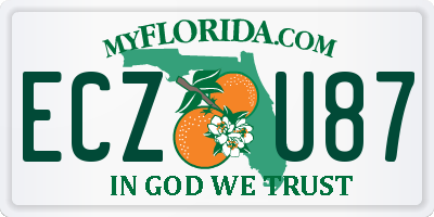 FL license plate ECZU87