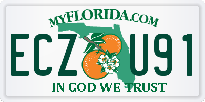 FL license plate ECZU91