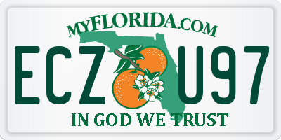 FL license plate ECZU97