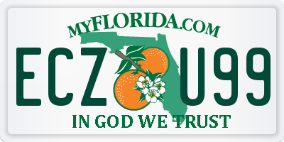 FL license plate ECZU99