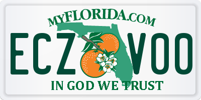 FL license plate ECZV00