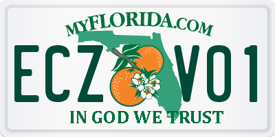 FL license plate ECZV01