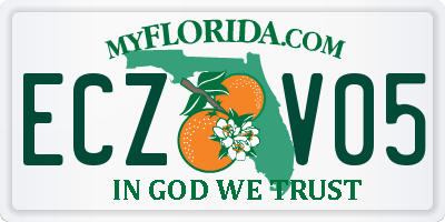 FL license plate ECZV05