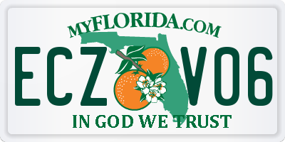 FL license plate ECZV06