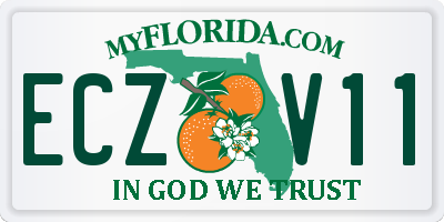 FL license plate ECZV11