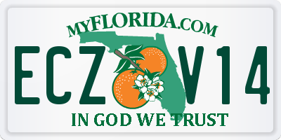 FL license plate ECZV14