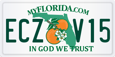 FL license plate ECZV15