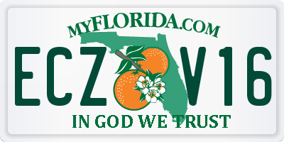 FL license plate ECZV16