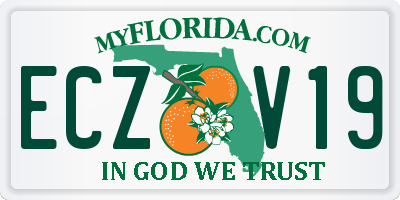 FL license plate ECZV19