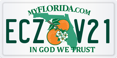 FL license plate ECZV21