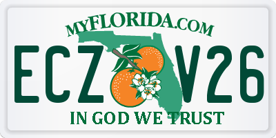 FL license plate ECZV26