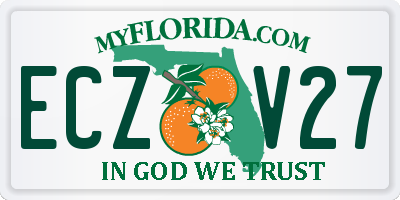 FL license plate ECZV27