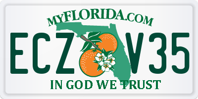 FL license plate ECZV35