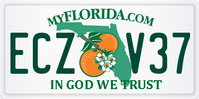 FL license plate ECZV37