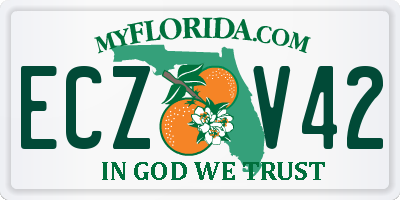 FL license plate ECZV42