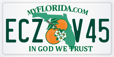 FL license plate ECZV45