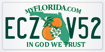 FL license plate ECZV52