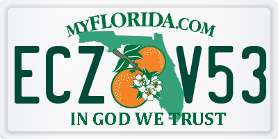 FL license plate ECZV53