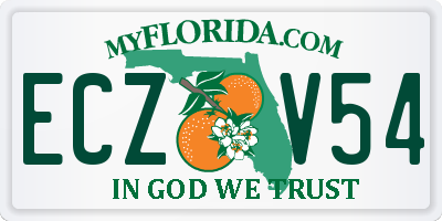 FL license plate ECZV54