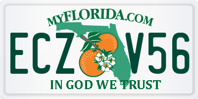 FL license plate ECZV56