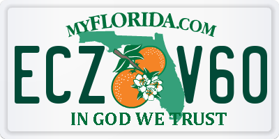 FL license plate ECZV60