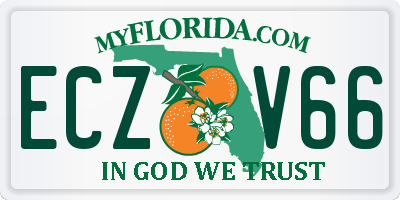 FL license plate ECZV66