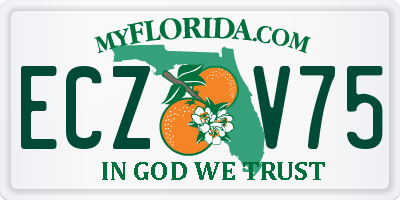 FL license plate ECZV75