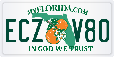 FL license plate ECZV80
